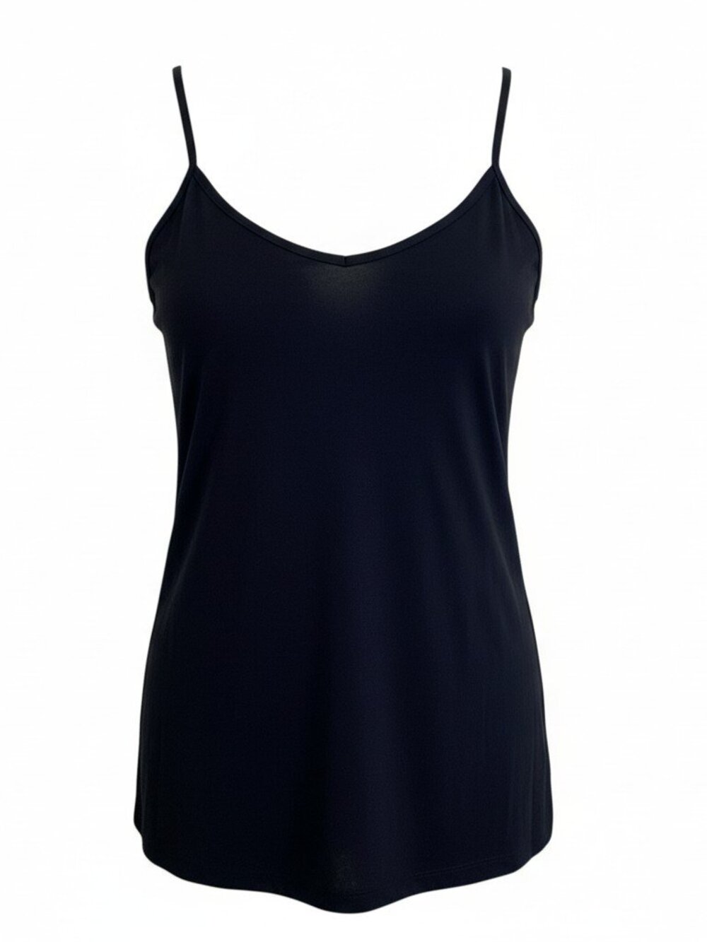 Commando Butter Micro Modal Raw Edge Cami Tank Top Black Seamless Made in USA-M